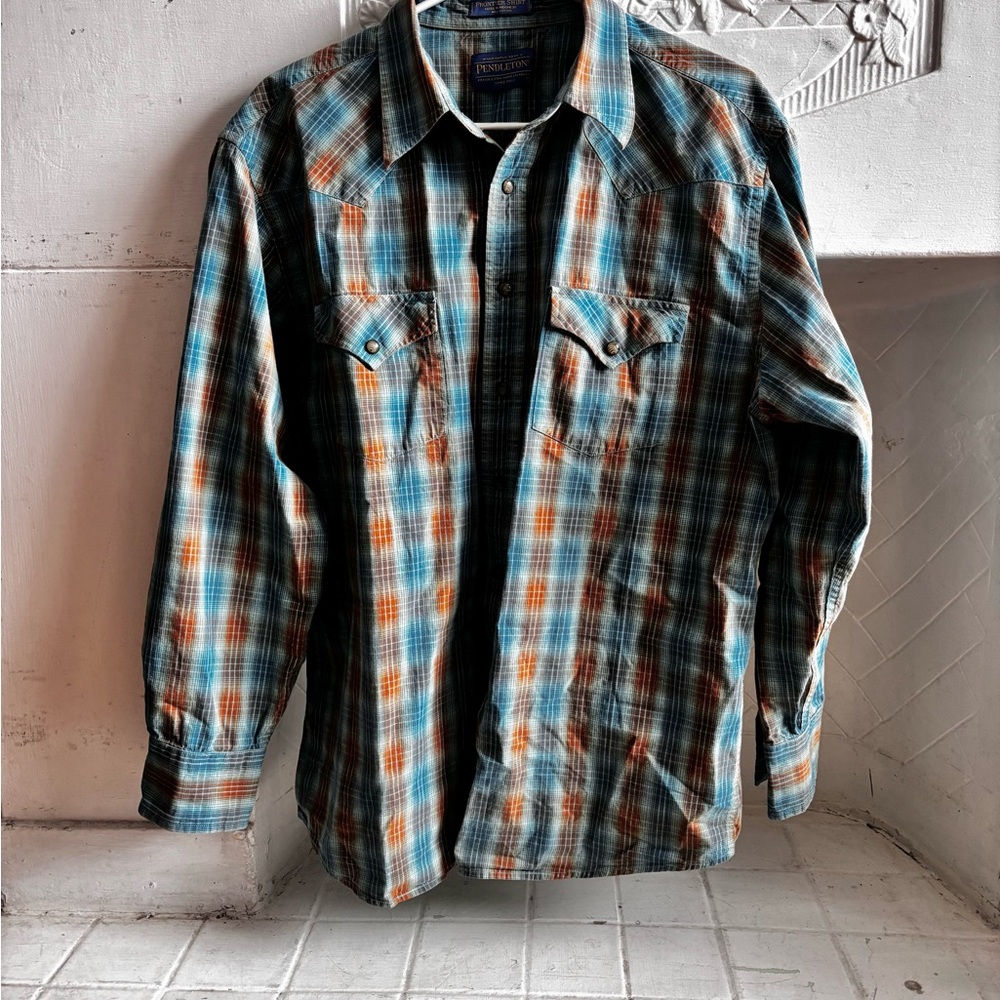 Pendleton Plaid Button-Up Shirt